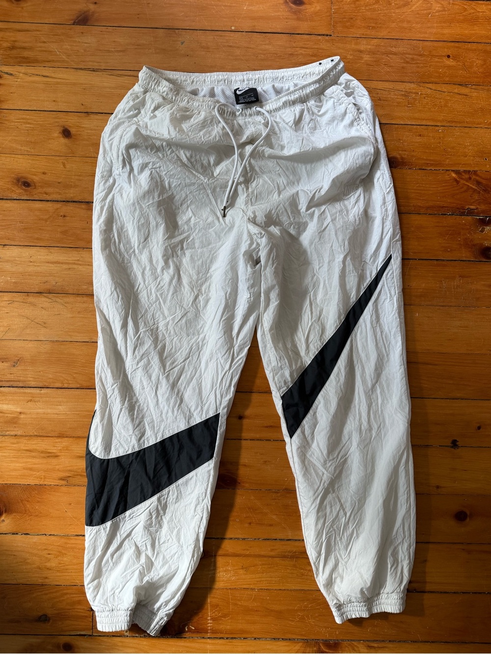 Size XL Nike Pants Cream White Sportswear Swoosh Tech Mesh Jogger Active